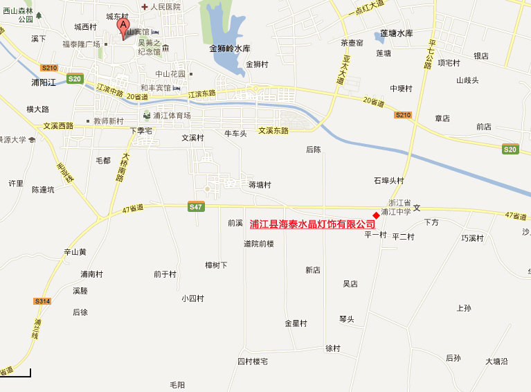 浦江地图，海泰水晶灯饰有限公司地理位置